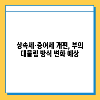 상속세 개편| 자녀 공제 5억 확대, 증여세율 40%, 금투세 폐지 | 상속세, 증여세, 금융투자소득세, 개편, 변화, 분석