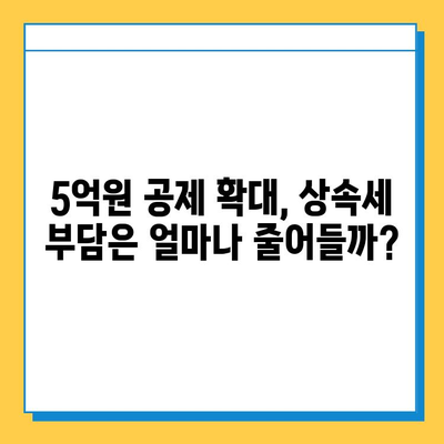 상속세 개편, 자녀 공제 1인당 5억원 확대| 주요 내용 및 영향 분석 | 상속세, 재산세, 세금 개편, 부동산