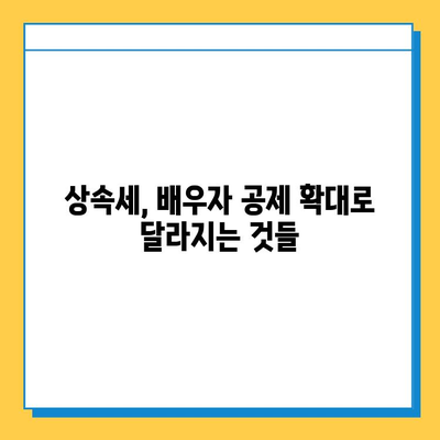 상속세 일괄 배우자 공제 5억 → 10억,  개정 내용 총정리 | 상속세, 배우자 공제, 개정, 상속, 증여