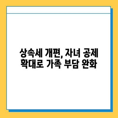 상속세 자녀 공제 대폭 상향! 5억원으로 확대, 28년 만의 개편안 | 상속세, 자녀공제, 세금, 개정, 법률, 재산