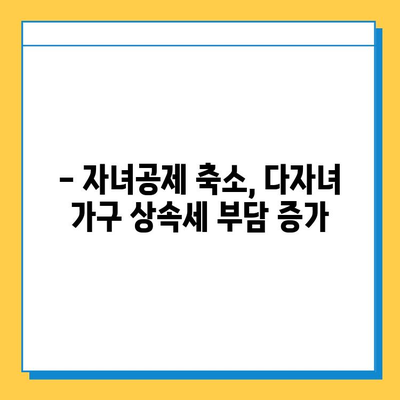 상속세 자녀공제 5억원 하향 확대, 다자녀 가구에 미치는 영향 | 상속세, 자녀공제, 세금, 재산 상속