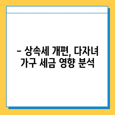 상속세 자녀공제 5억원 하향 확대, 다자녀 가구에 미치는 영향 | 상속세, 자녀공제, 세금, 재산 상속