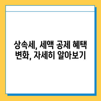 2024년 세법개정 주요 내용| 상속세 자녀 공제 5억 상향 및 세액 공제 변화 총정리 | 상속세, 세액 공제, 2024년 세법 개정