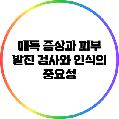 매독 증상과 피부 발진: 검사와 인식의 중요성