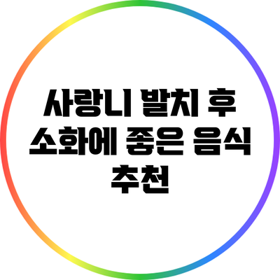 사랑니 발치 후 소화에 좋은 음식 추천