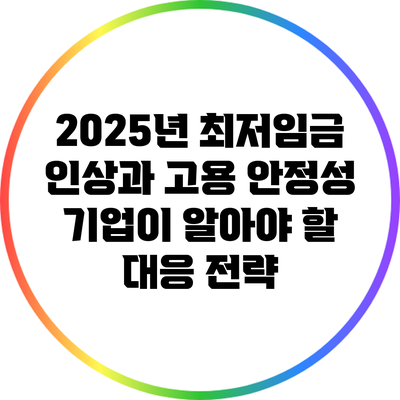 2025년 최저임금 인상과 고용 안정성: 기업이 알아야 할 대응 전략