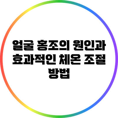 얼굴 홍조의 원인과 효과적인 체온 조절 방법