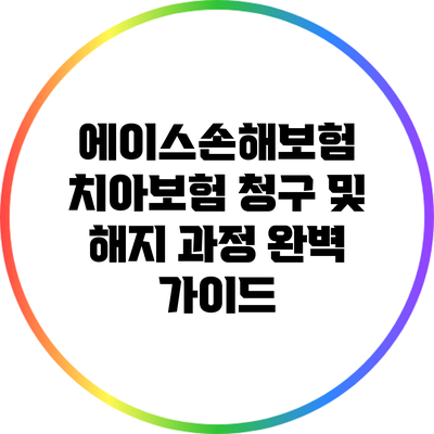 에이스손해보험 치아보험: 청구 및 해지 과정 완벽 가이드